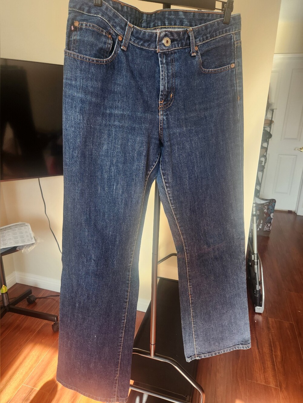 Ralph Lauren Women's Dark Blue Jeans Size 12 X 32 Modern Boot Cut